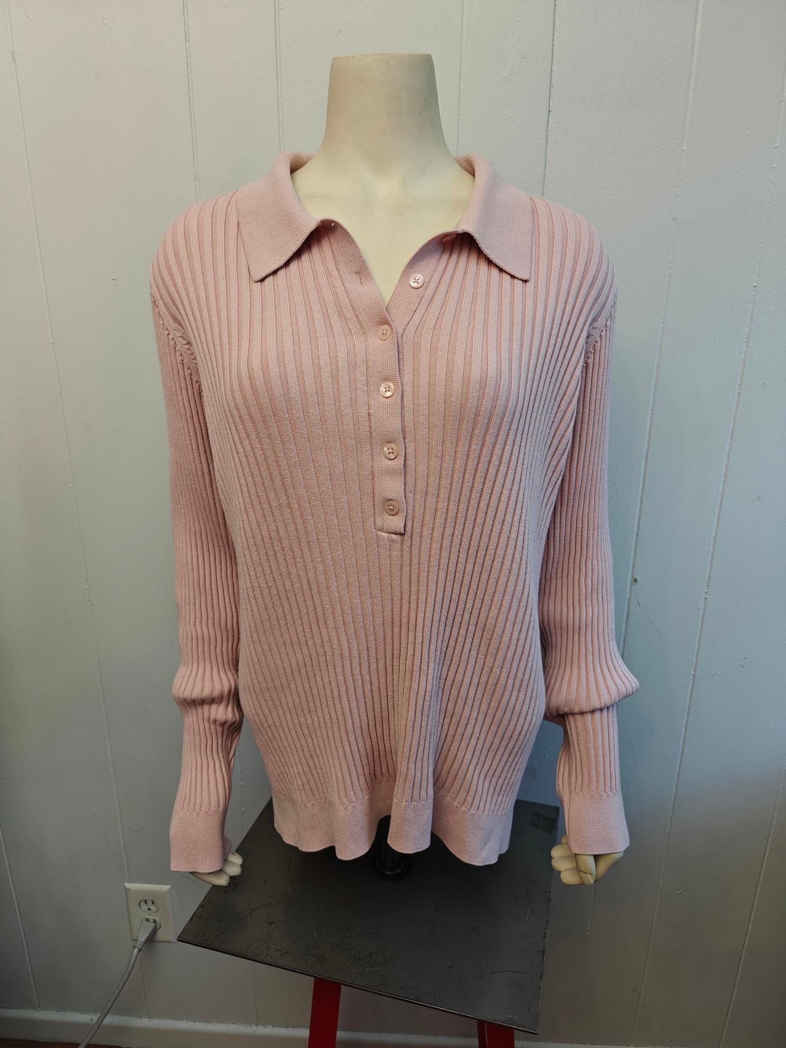 Athleta Ribbed Henley Sweater