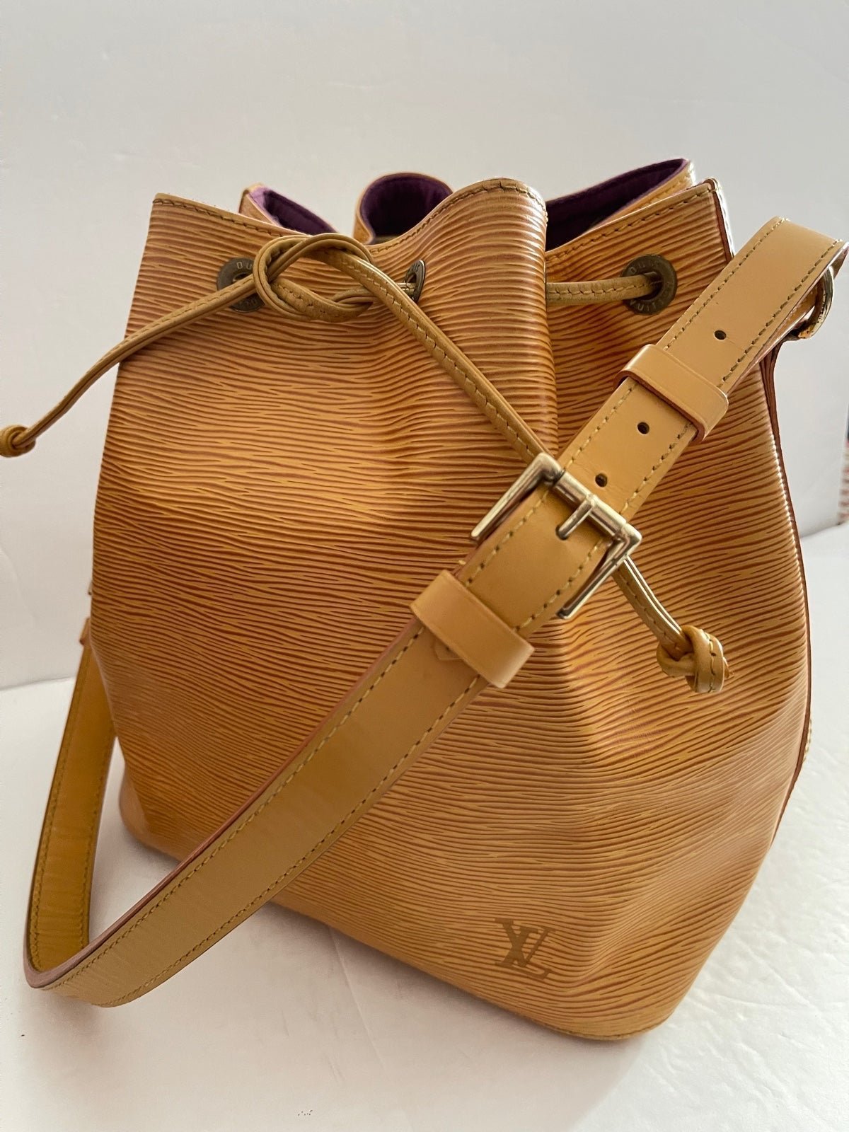 Louis Vuitton Tassel Yellow Epi Leather Petit Noe Bag Louis Vuitton