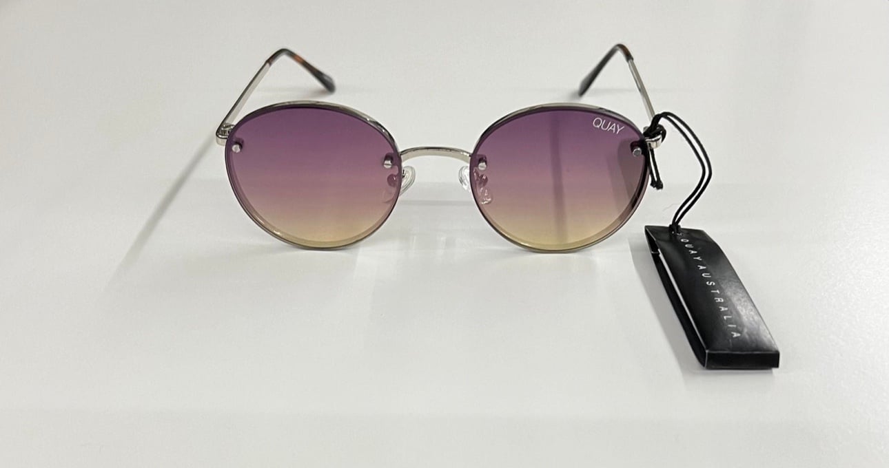 Quay FARRAH slv/purpnkyel Sunglasses NWT