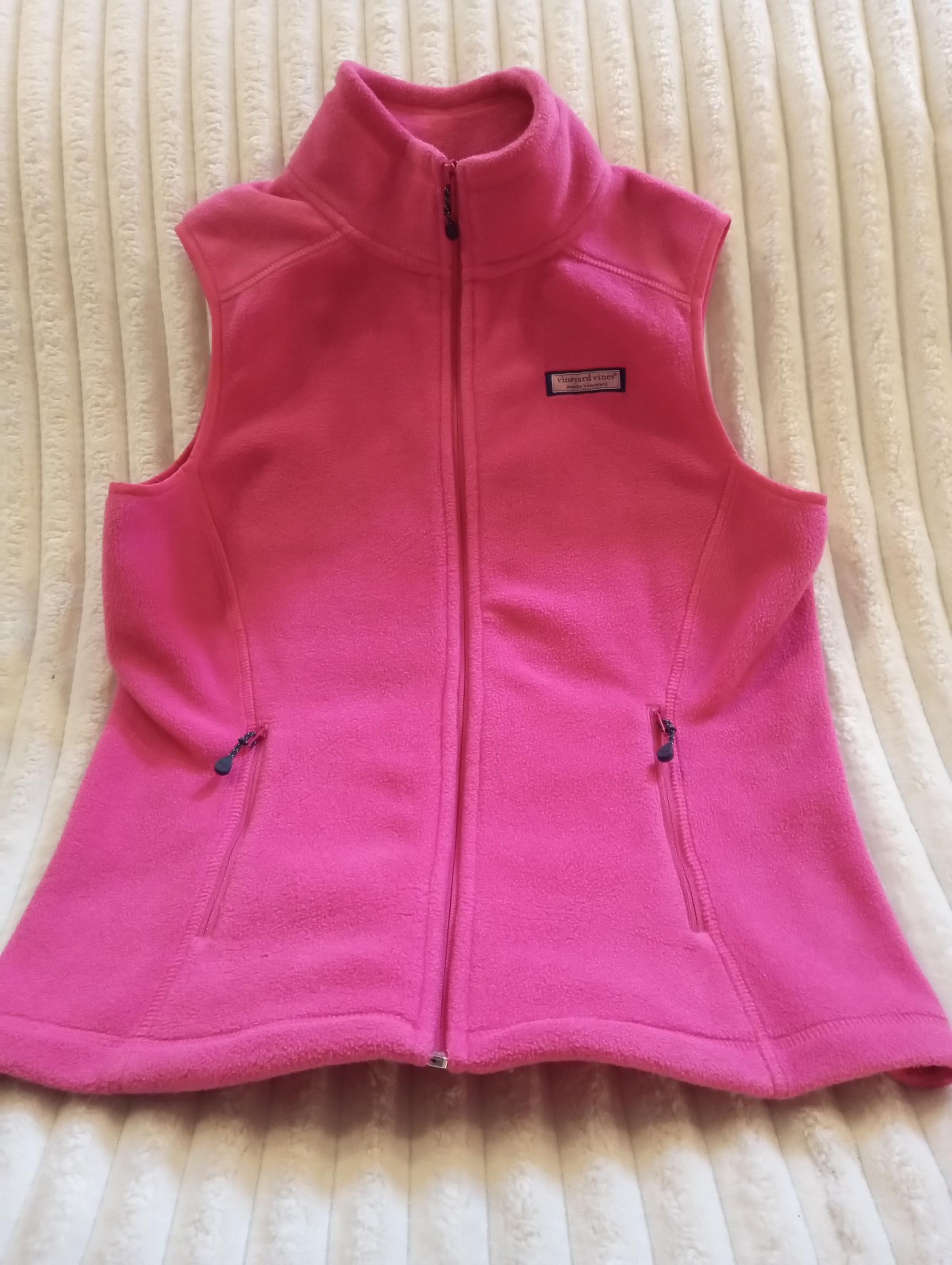 Vineyard Vines Vest Women's Size XS Pink Sleeveless Full Zip