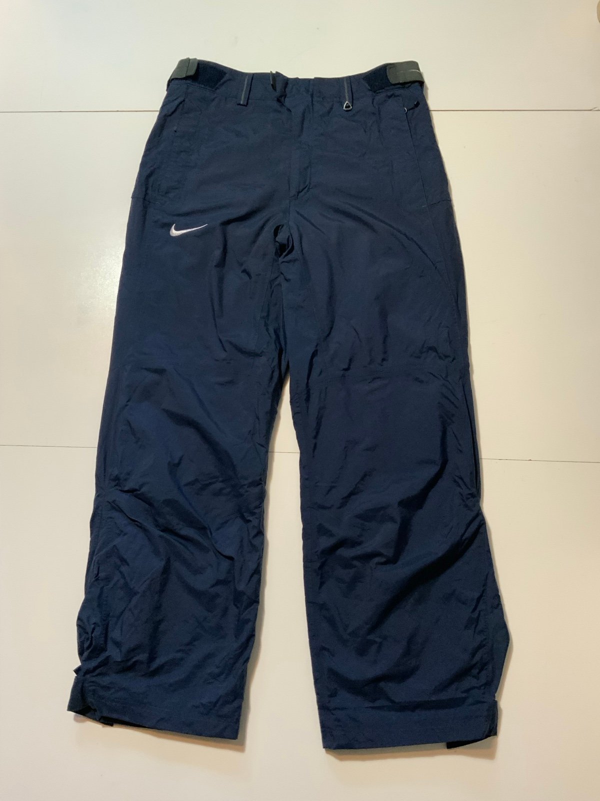 Vintage Y2K Nike Snowboard Gorpcore Ski Navy Blue Fleece Lined Snow Pants