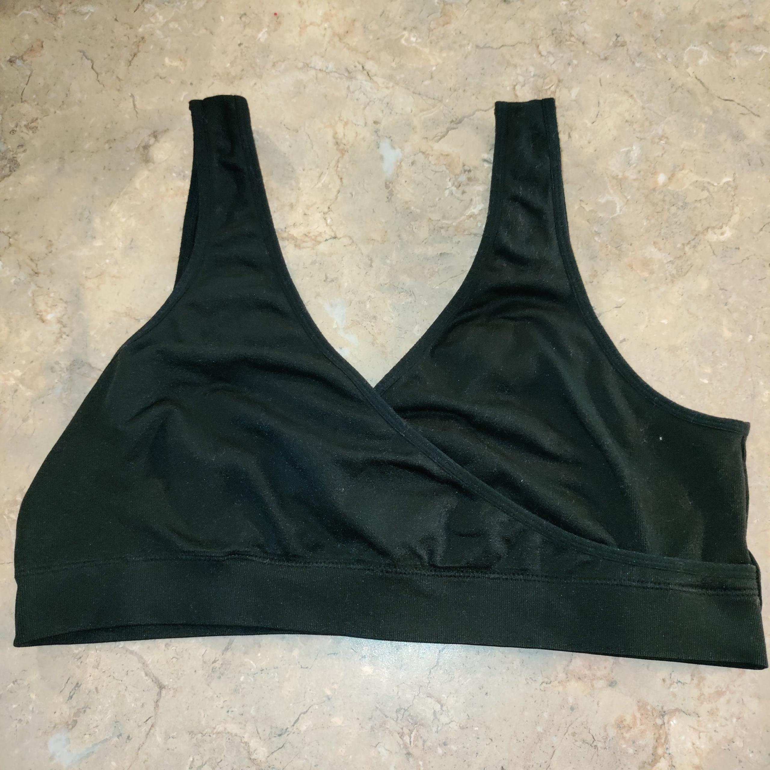 Auden women's black sports bra bralette yoga sz XL