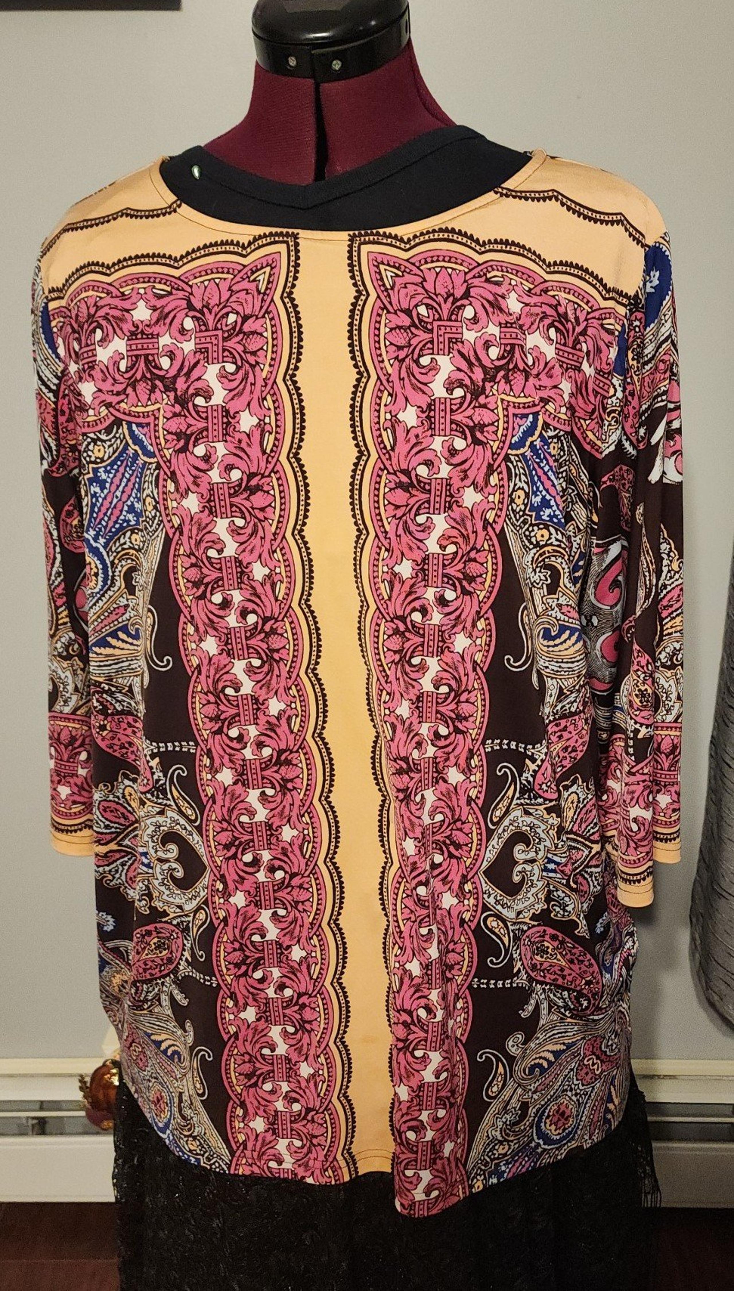 Bob Mackie Wearable Art Tunic Top 1X