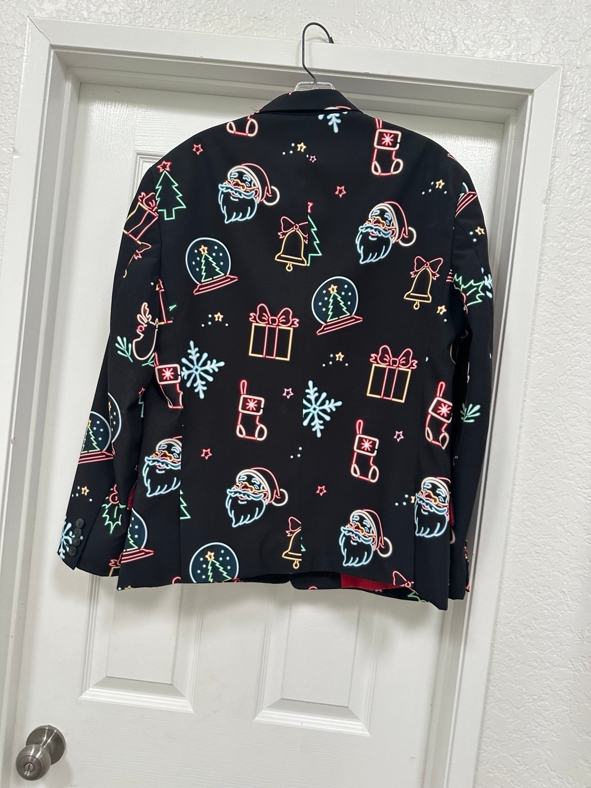 The Naughty Neon Noel Neon Lights Christmas Suit Shinesty