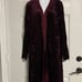 U- Maroon Textured Velvet Midi Cardigan