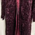 U- Maroon Textured Velvet Midi Cardigan