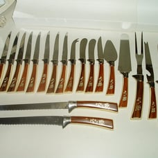 LIFETIME CUTLERY SHEFFIELD ENGLAND, STAINLESS STEEL 19 PIECES KNIVES & SERVING