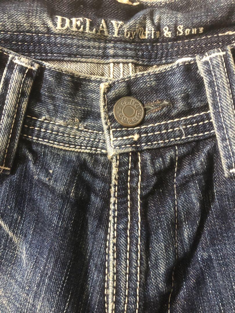DELAY by Win&Sons Japan Crushed selvedge denim pants 3