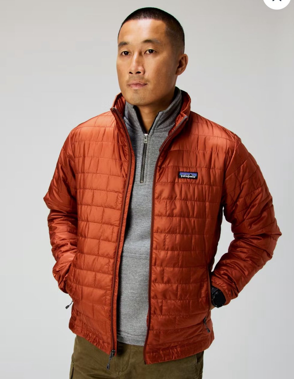 New Patagonia Men’s Nano Puff Lightweight Jacket Size Small Burn Red MSRP 229