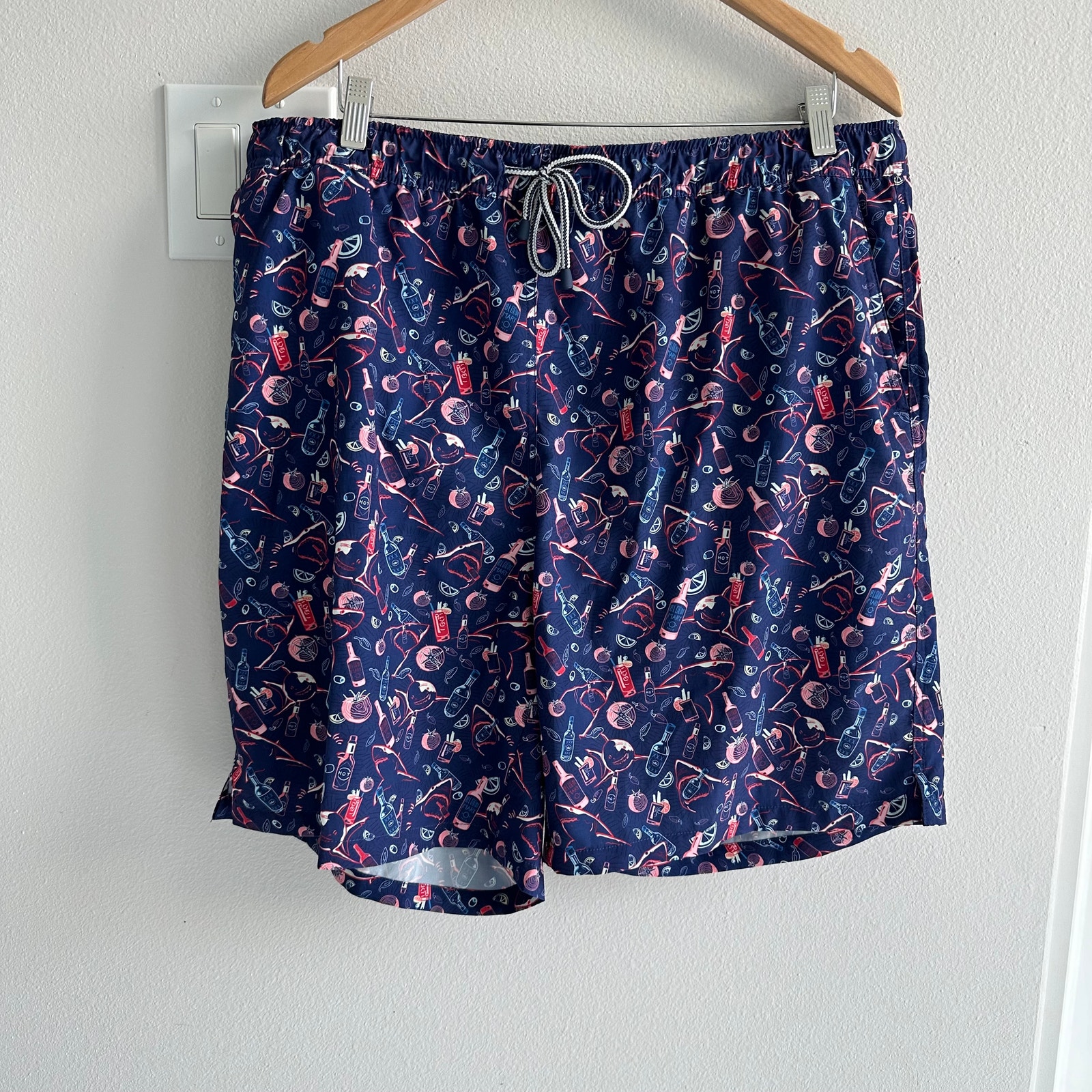 Peter Millar Seaside Recipe for Disaster Bloody Mary Lined Swim Trunks Size XL