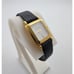 Ladies Accutron 27B02 Square Gold Tone SS Brown Leather Vintage Quartz Watch