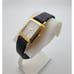 Ladies Accutron 27B02 Square Gold Tone SS Brown Leather Vintage Quartz Watch