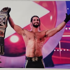 Seth Rollins Wrestlemania Cash In Belt WWE 11x14 photo Photofile Official Rare