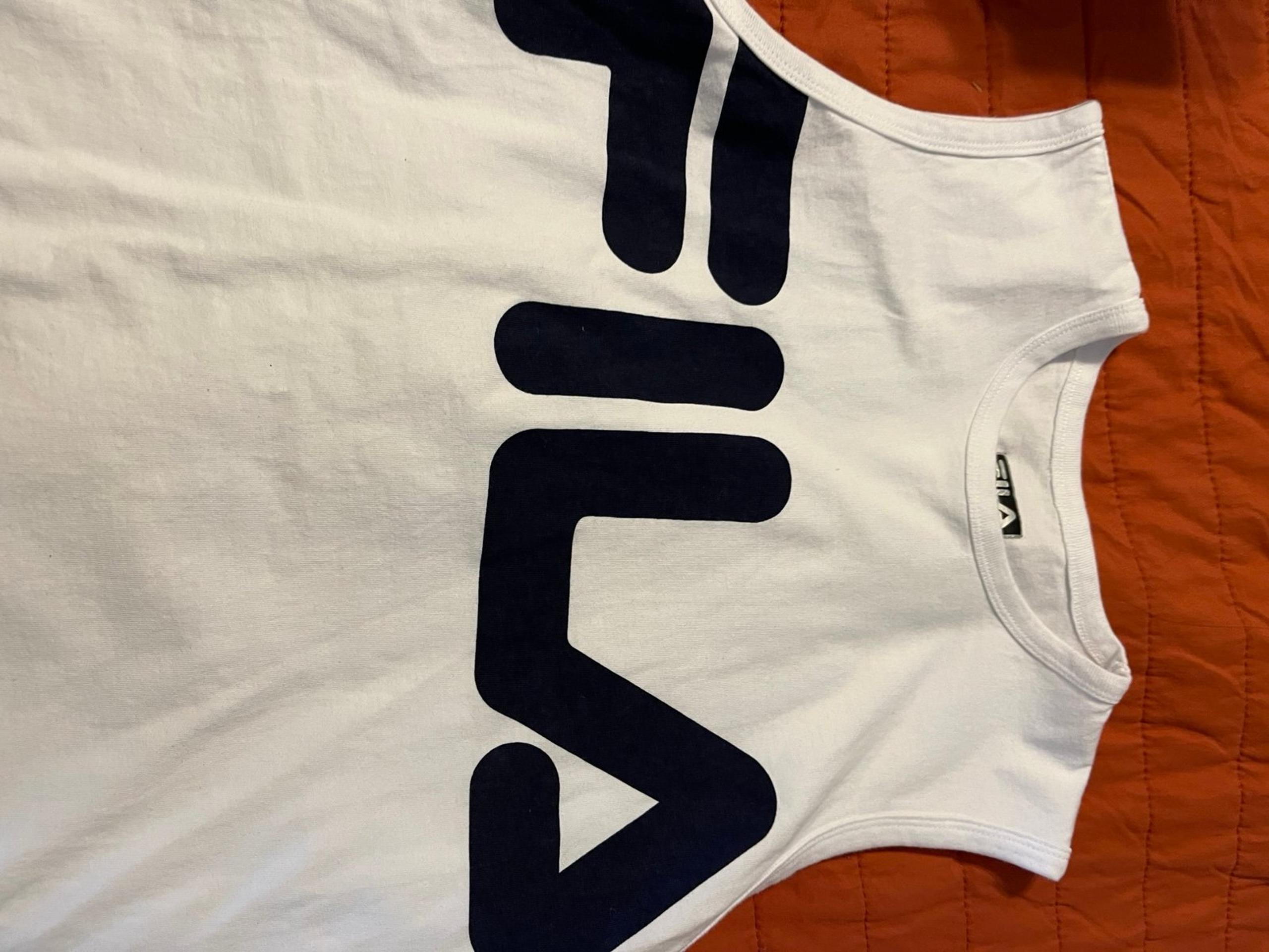 Fila tank top white and blue size large men’s