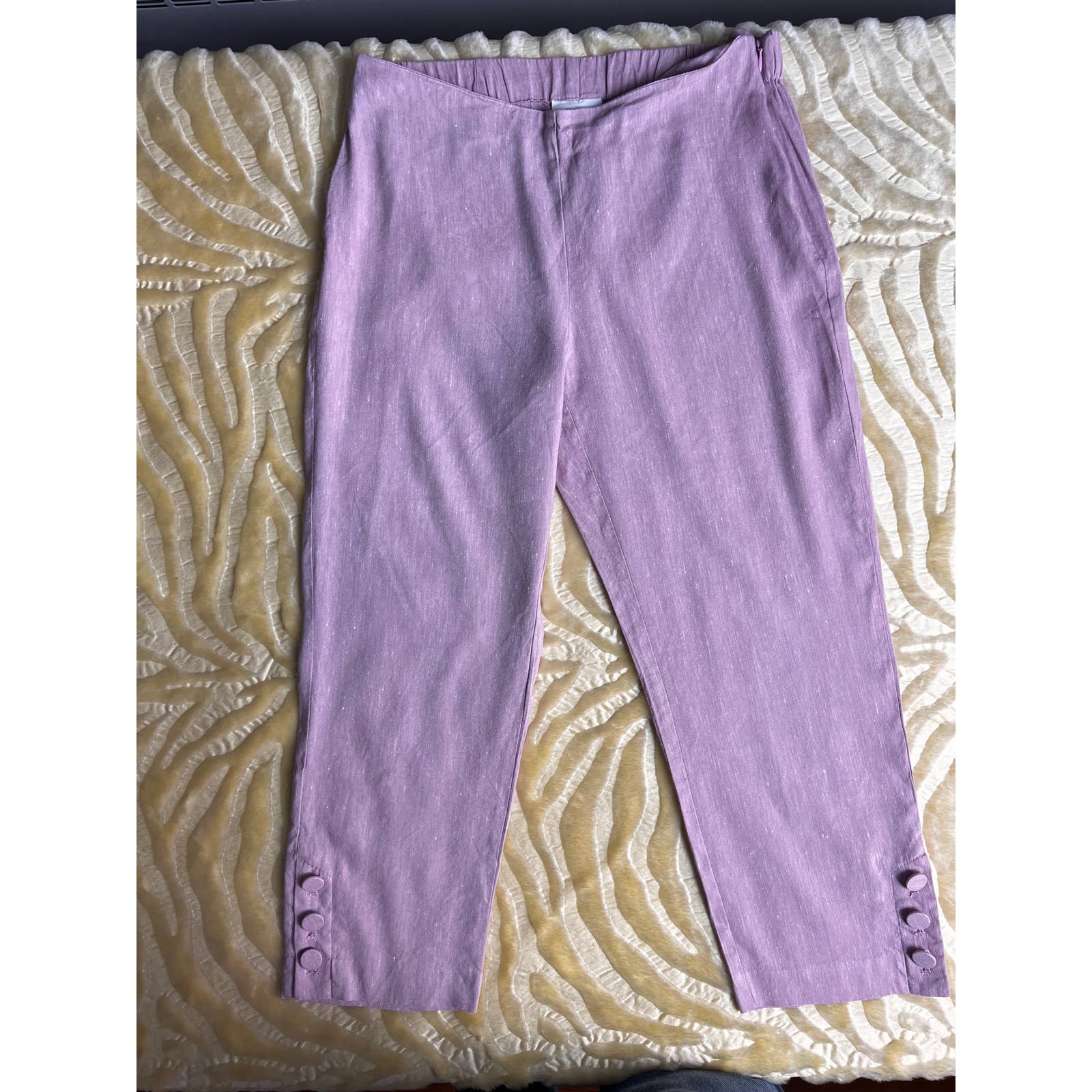 J. Jill linen stretch soft pink Capri