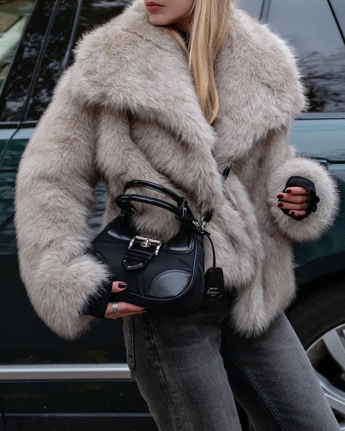 FAUX FUR JACKET M