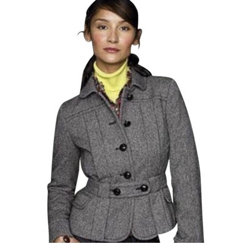 J. Crew Herringbone Wool Norfolk Jacket, Like New. Size 6