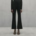 NWT Massimo Dutti Studio Cropped Flare Black Pants Trousers Size 8