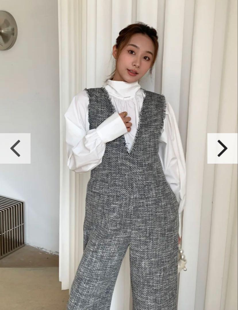 Birthday bash▶︎TWEED FRINGE V ROMPERS