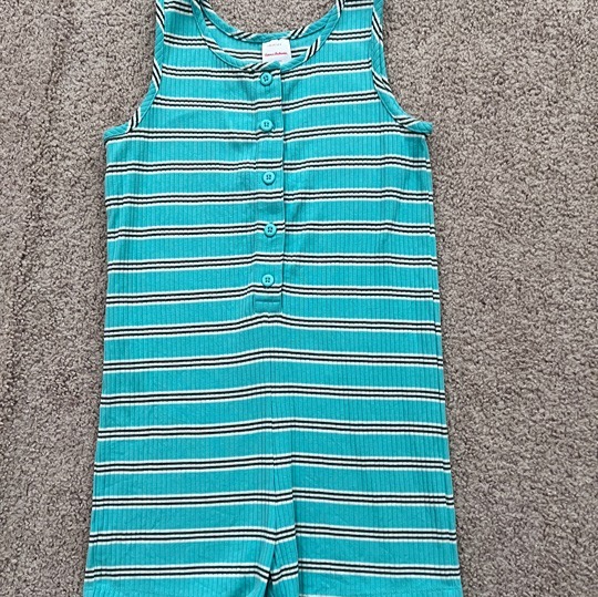 NWOT Hanna Andersson Striped Romper-130cm/8Y