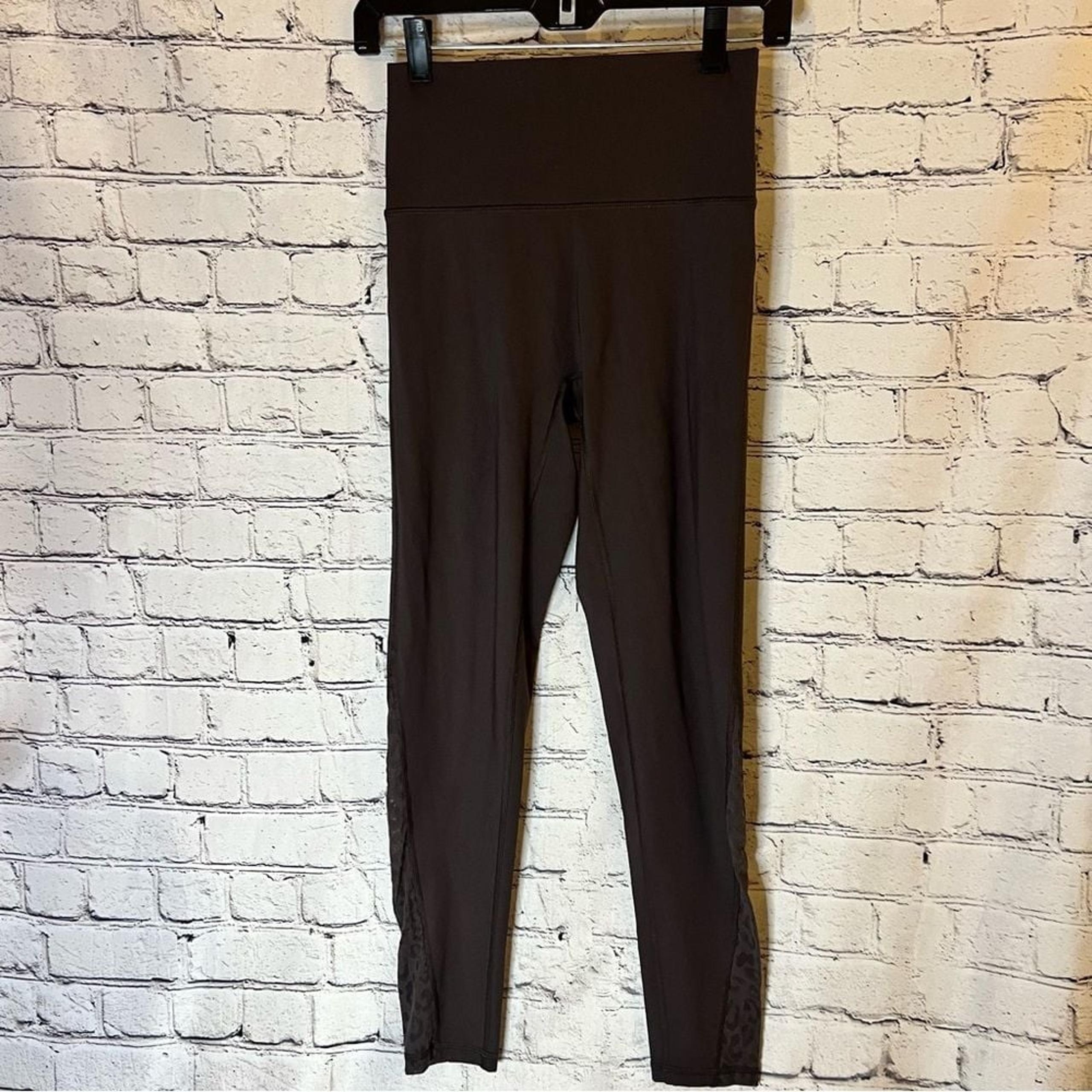 Offline Aerie Chocolate Brown Hi Rise Leggings 7/8  Cheetah Detail Medium