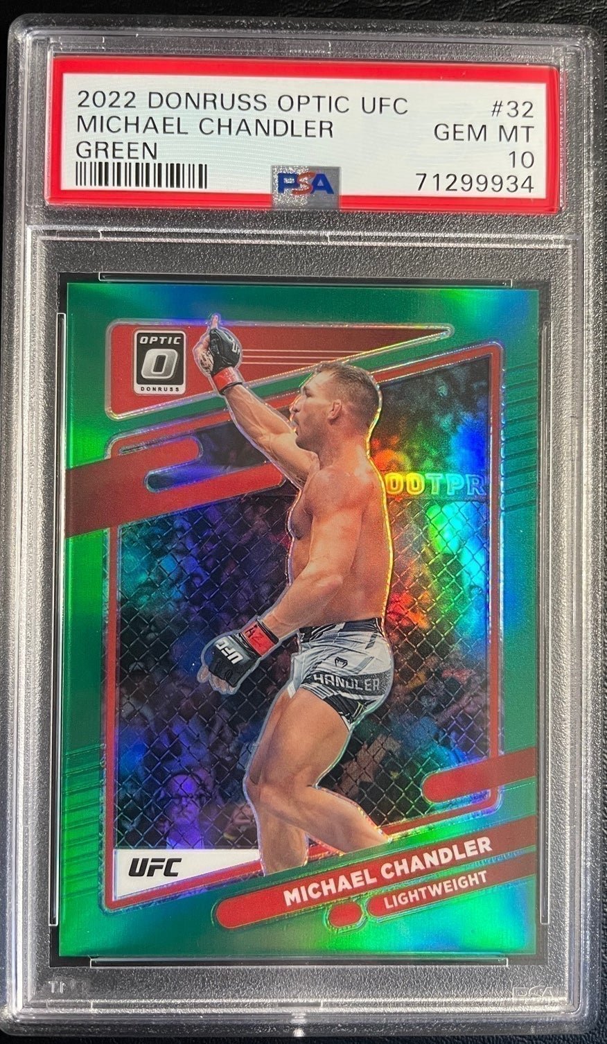 Michael chandler green /5 optic donruss PSA 10 GEM MINT #32