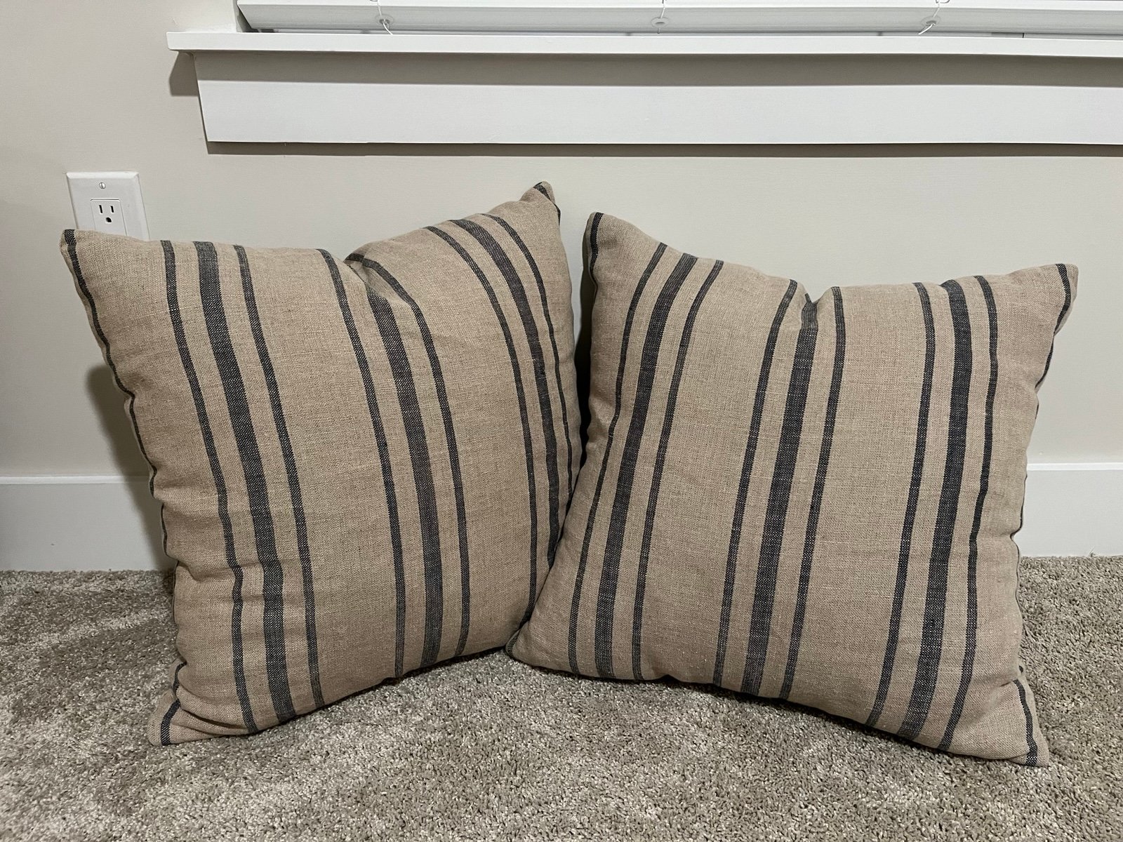 Pair of Linen Throw Pillows