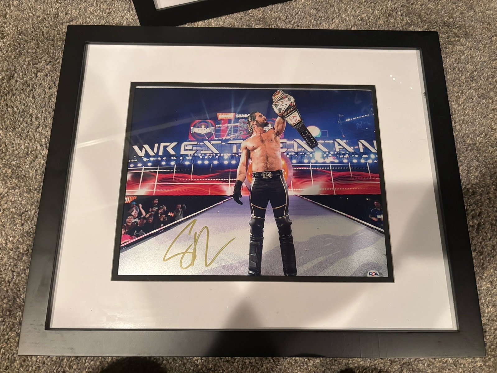 Seth Rollins Signed 11x14 PSA FRAMED