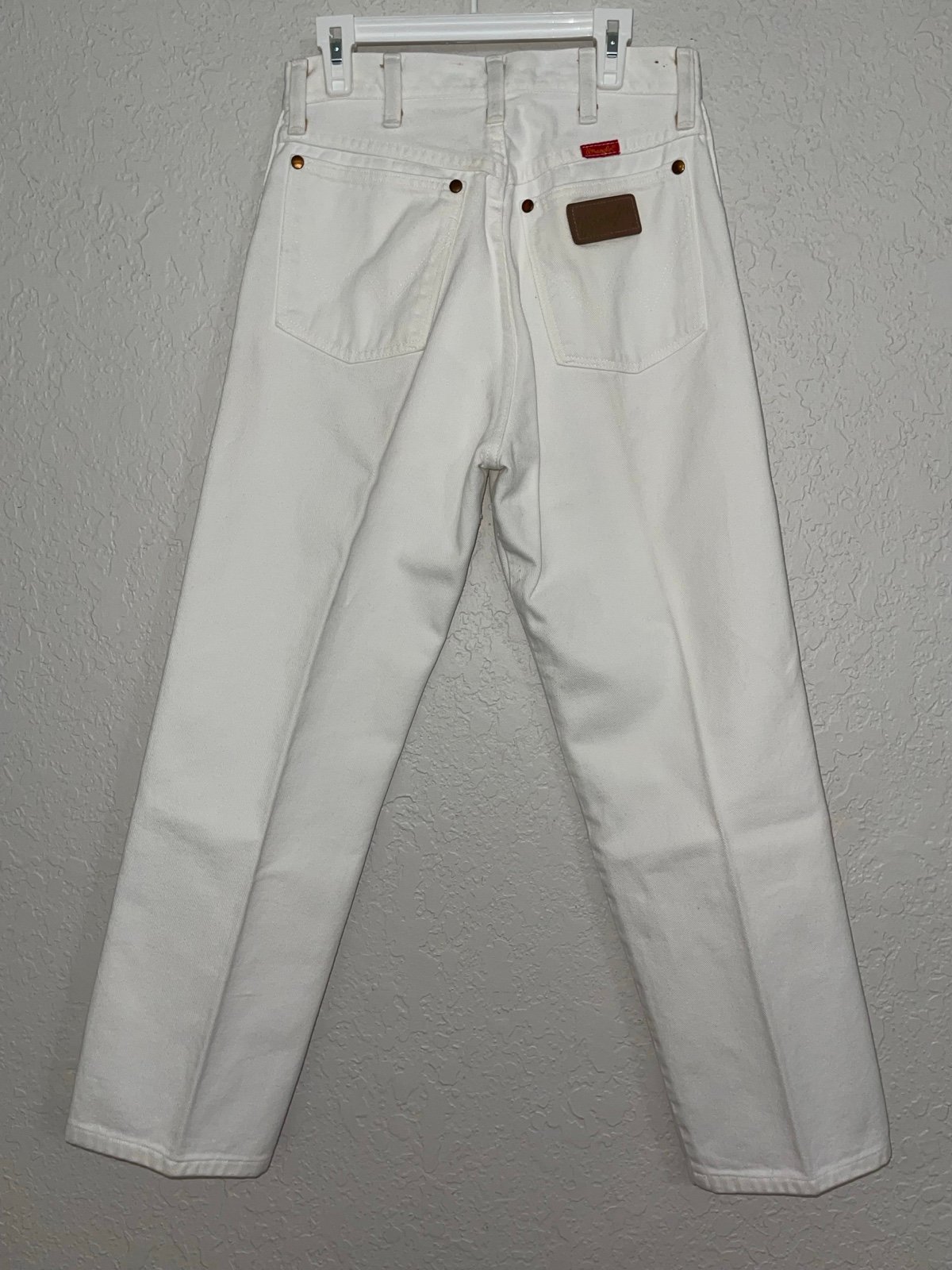 VTG Made In USA Wrangler White Women’s Jeans 7x32 14MWZWI Red Tag