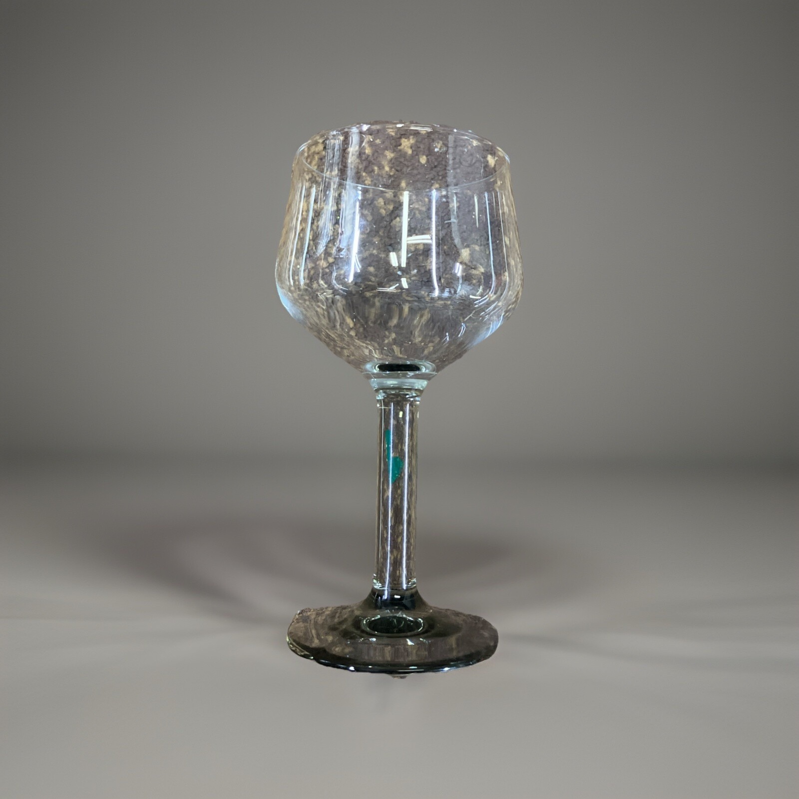 Gray Stemmed Wine Glass