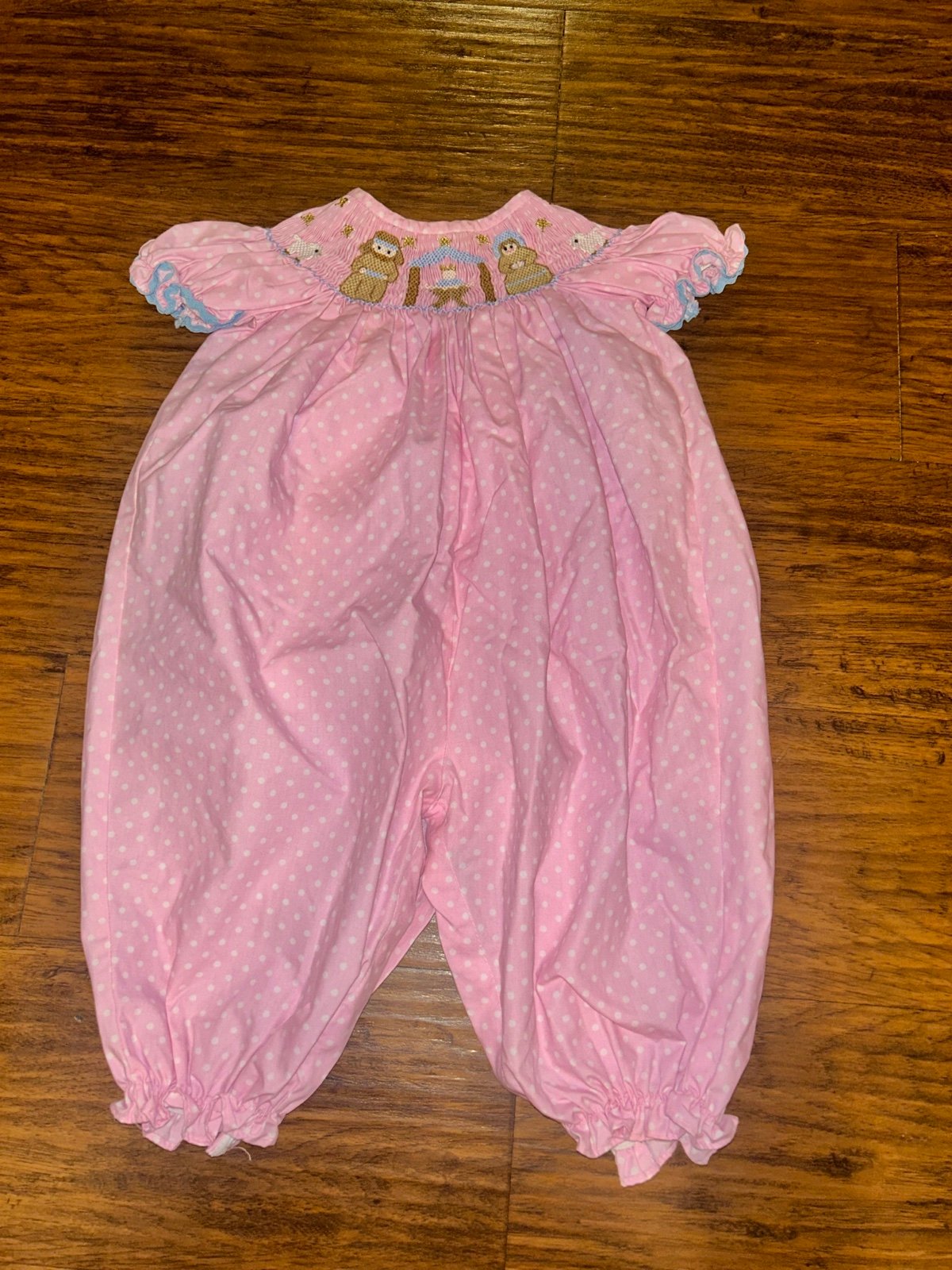 *LIKE NEW* Cukees Boutique Christmas Nativity Smock Romper