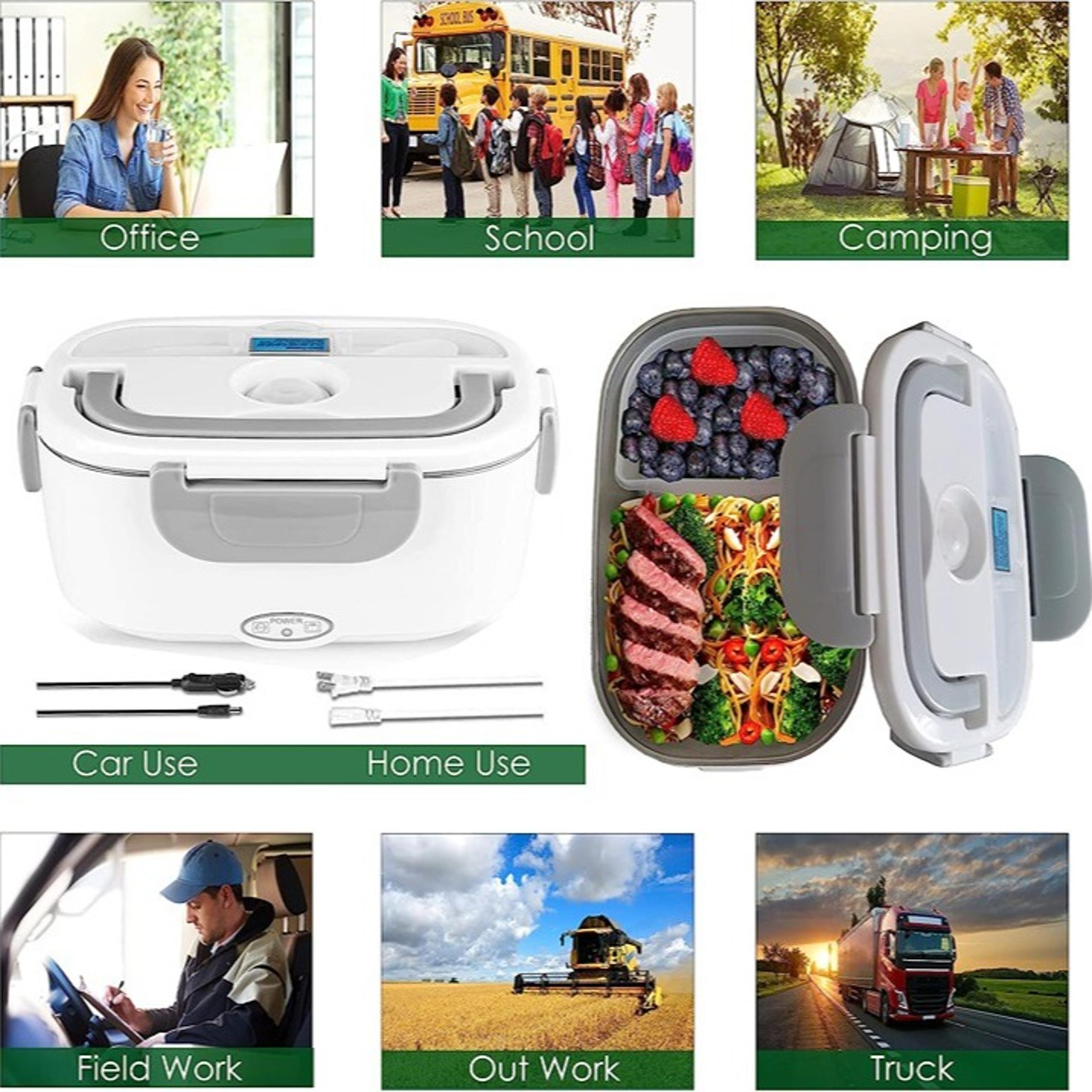 Electric Lunch Box Food Warmers, Portable Lunch Boxes, Fork,Spoon, BAG NEW