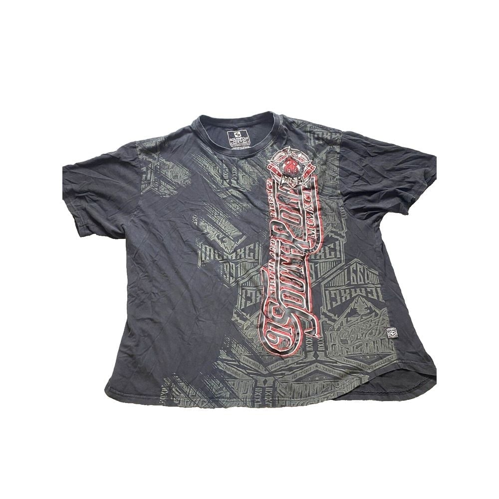 Southpole Shirt Adult 4XB Black Streetwear Skateboard Urbanwear Hip Hop Y2K Mens