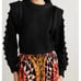 FARM RIO Black Braided Sweater