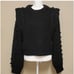 FARM RIO Black Braided Sweater