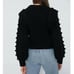 FARM RIO Black Braided Sweater