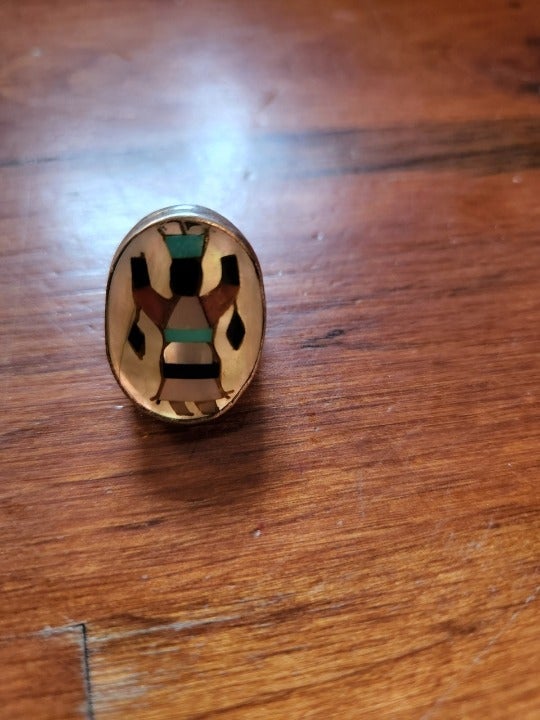 Native American Kachina Ring By Roland Hogan Begay