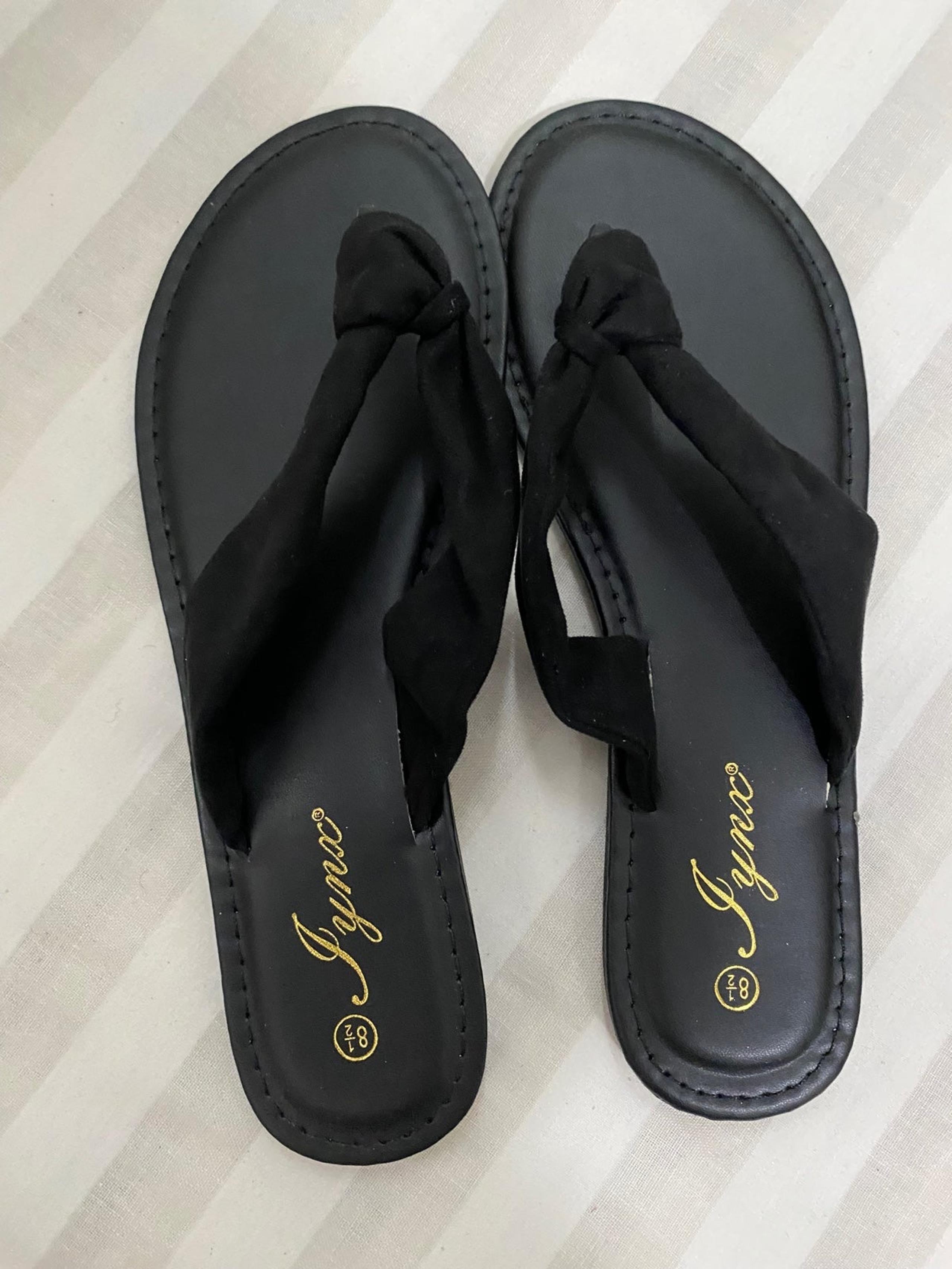 Black Strap Sandals 8.5