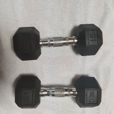 Pair of 15 LB dumbbells