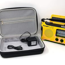 KA500 Voyager Solar Crank Emergency Weather Alert Radio Bundle with Case