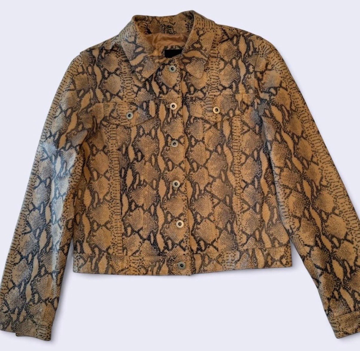 Women’s Colebrook & Co Snake Print Leather Jacket