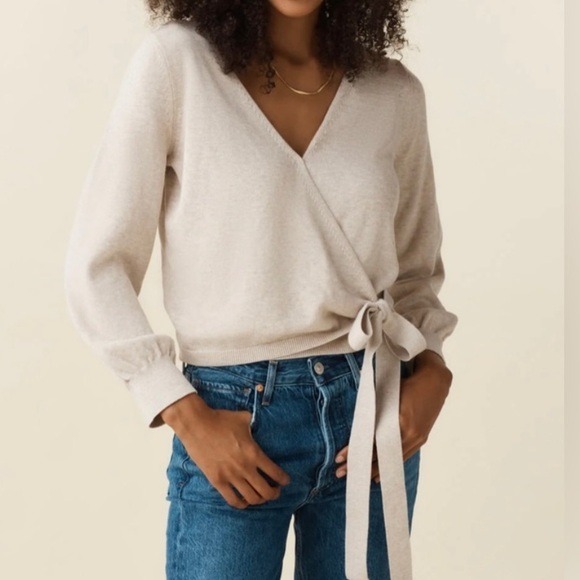 VETTA capsule the convertible classic wrap sweater
