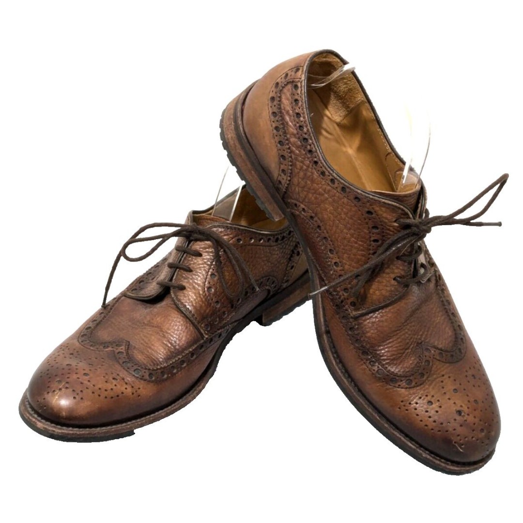 Magnanni Mens Wing Tip Shoes 8.5M Brown Oxford Leather Made Spain Cushioned