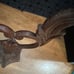 Antique Cast Iron Heart Two Arm Double Candelabra Candle Holder Heavy Rare