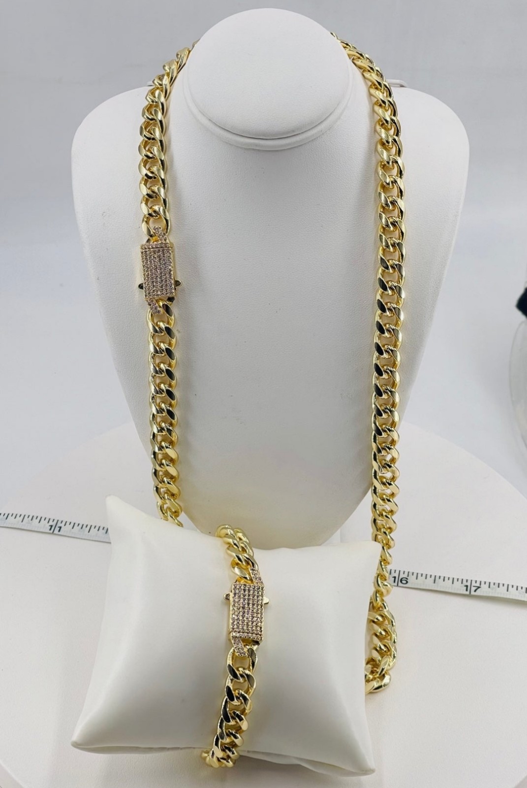Fashion set chain 24 inches gold-plated
