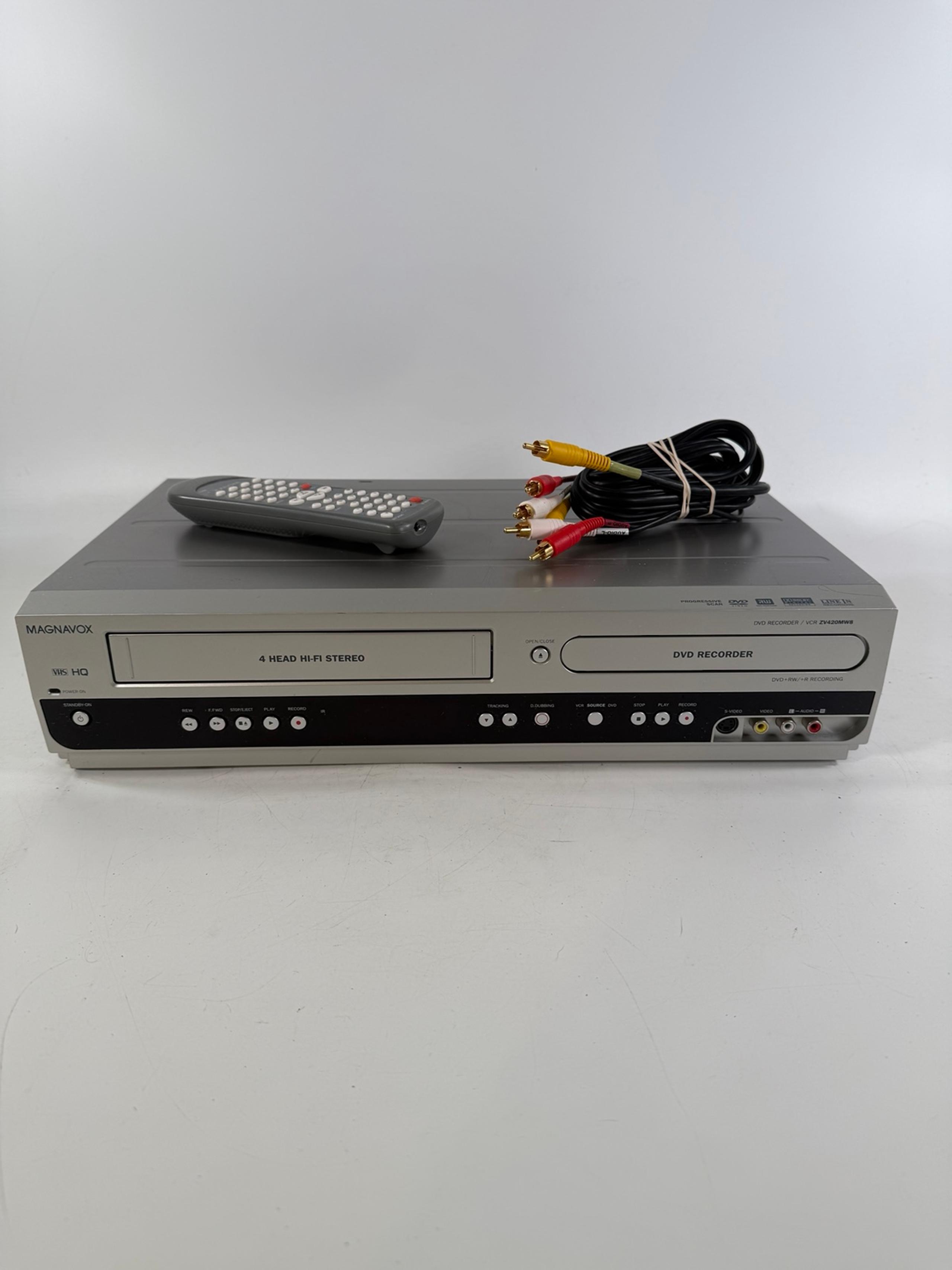 Magnavox ZV420MW8 DVD Recorder VCR Combo, Tested Working W/ Remote EUC Free Ship