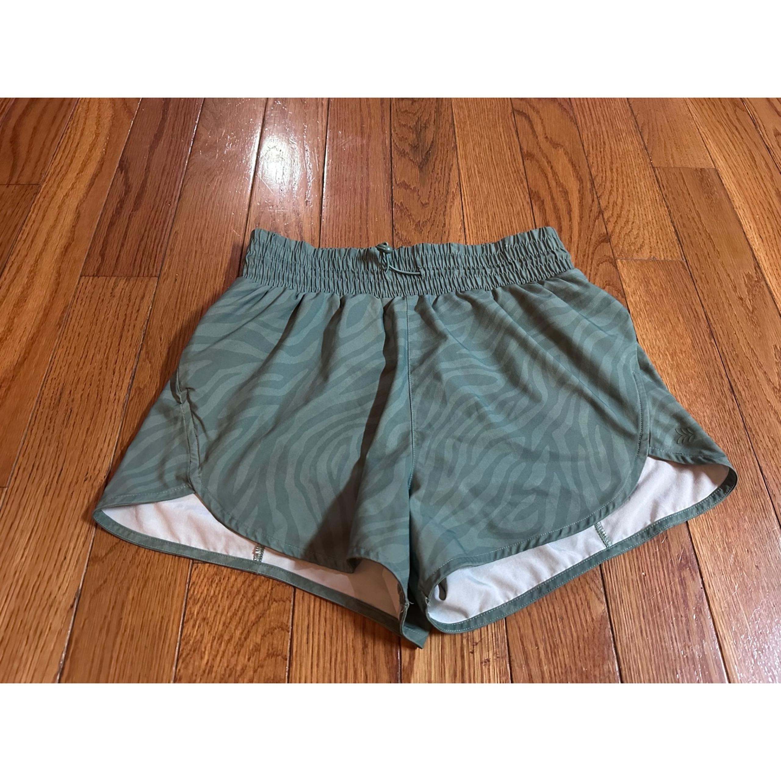 Women's All in Motion Running Shorts Zebra Print Athletic Gym Activewear S