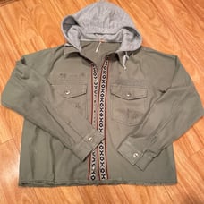 Free People Jean hoodie jacket