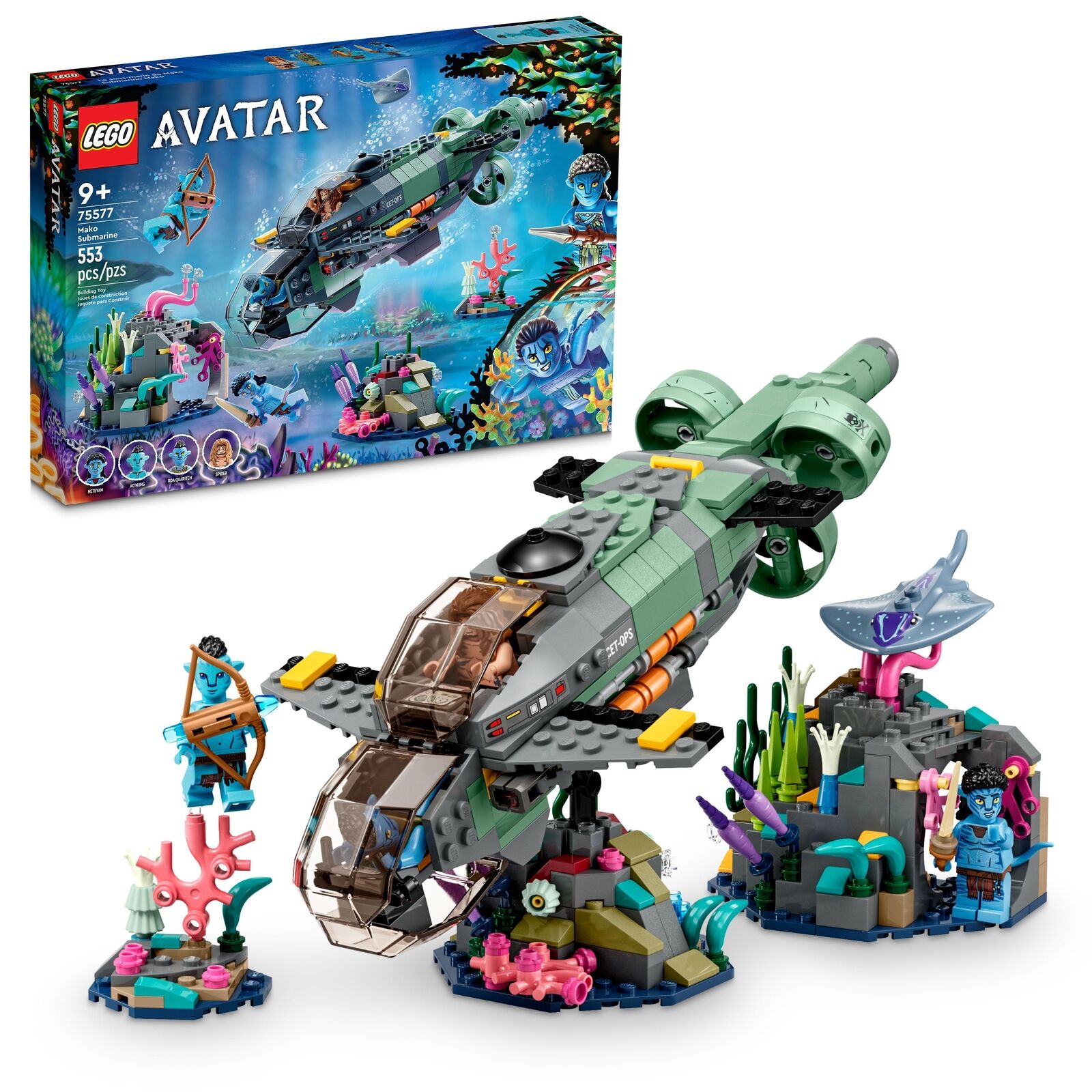LEGO Avatar The Way of Water Mako Submarine​ 75577 New & Sealed