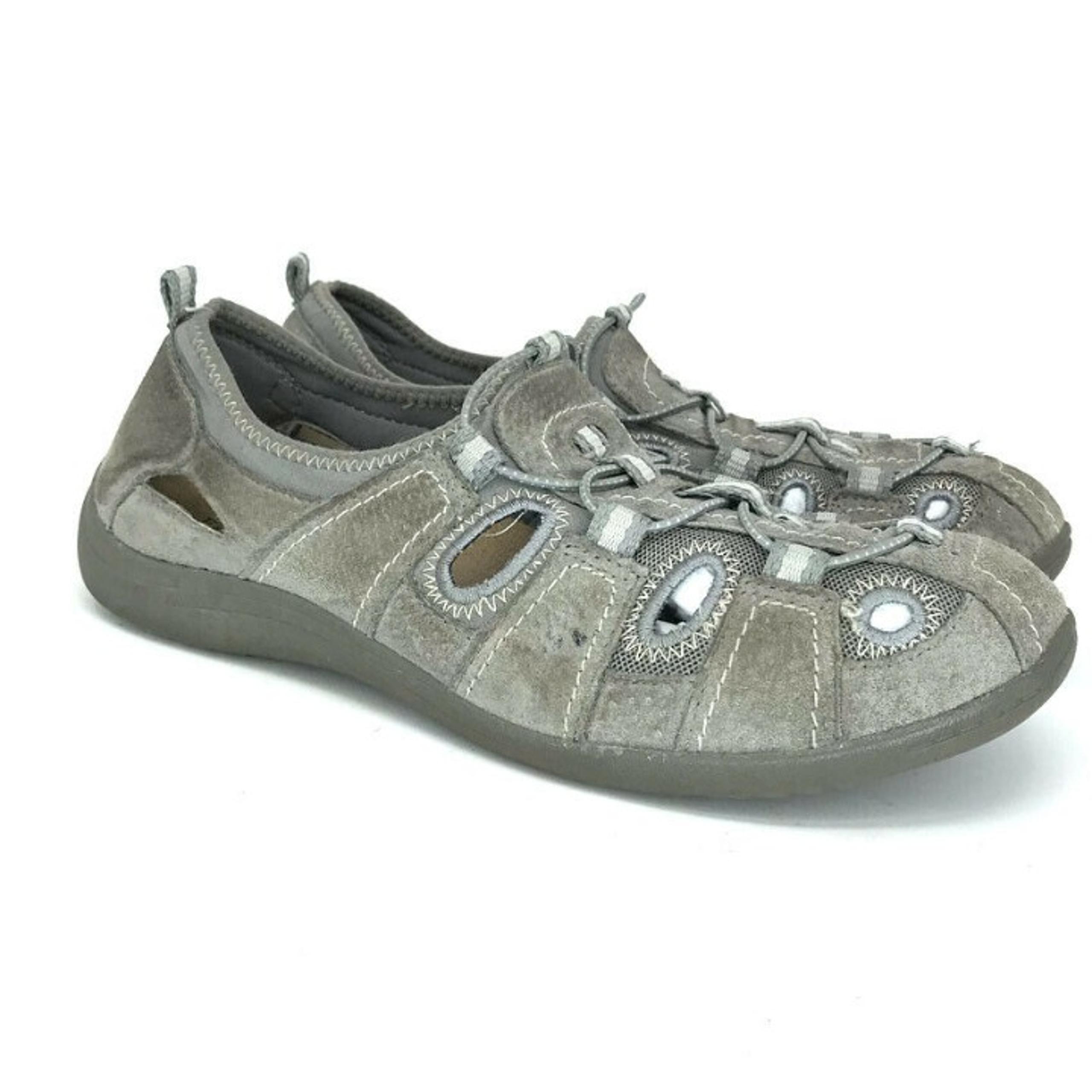 Earth Origins Womens Gray Slip On Shoes